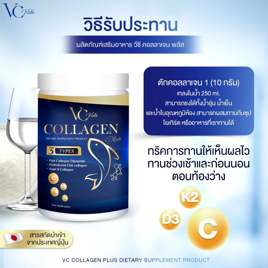 VC Colla Collagen กระปุกสีฟ้า 200g (1แถม1) thumbnail 7