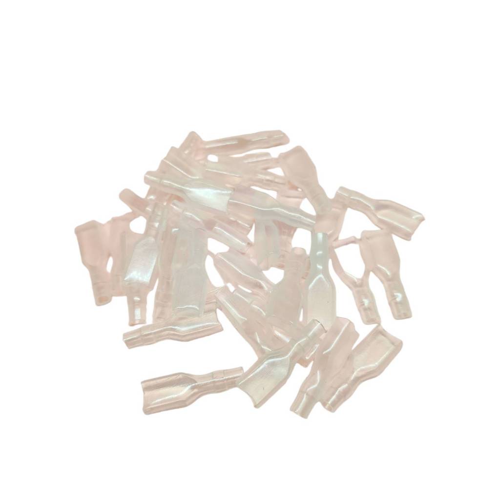100pcs 6.3mm ปลอกหุ้มหางปลา ยางหุ้ม หางปลา
