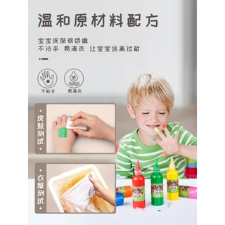 สีน้ำ เข้มข้น 12 สี ปลอดสารพิษ fun paint set สีโปสเตอร์ สีน้ำสำหรับเด็ก 60ml