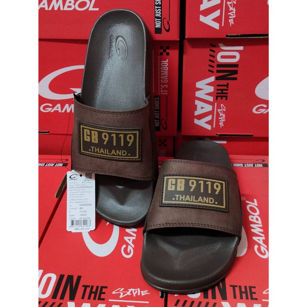 GAMBOL  รองเท้าแตะลำลองชายแบบสวม GM42206 Size 38 - 44