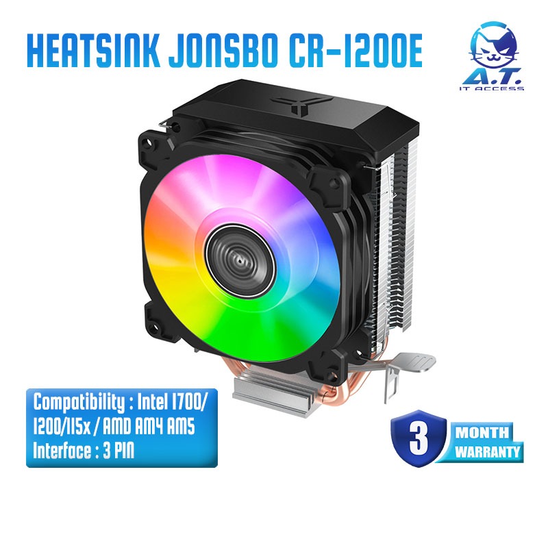 ซิงค์ลม พัดลมระบายความร้อน Jonsbo CR1200E CPU Cooler Fan RGB