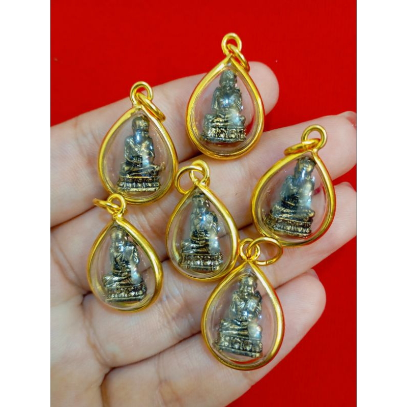 จี้พระ หลวงปู่ทวด องค์สีดำ พิมพ์เล็ก หุ้มทอง 96.5% กันน้ำ ไม่ลอกไม่ดำ เกรดคุณภาพเยาวราช