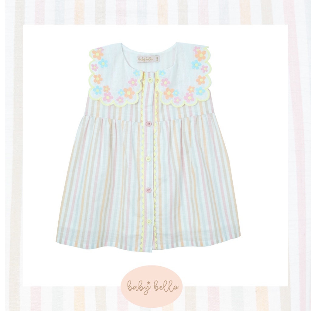 BABY BELLO - Tiny  Striped  Dress
