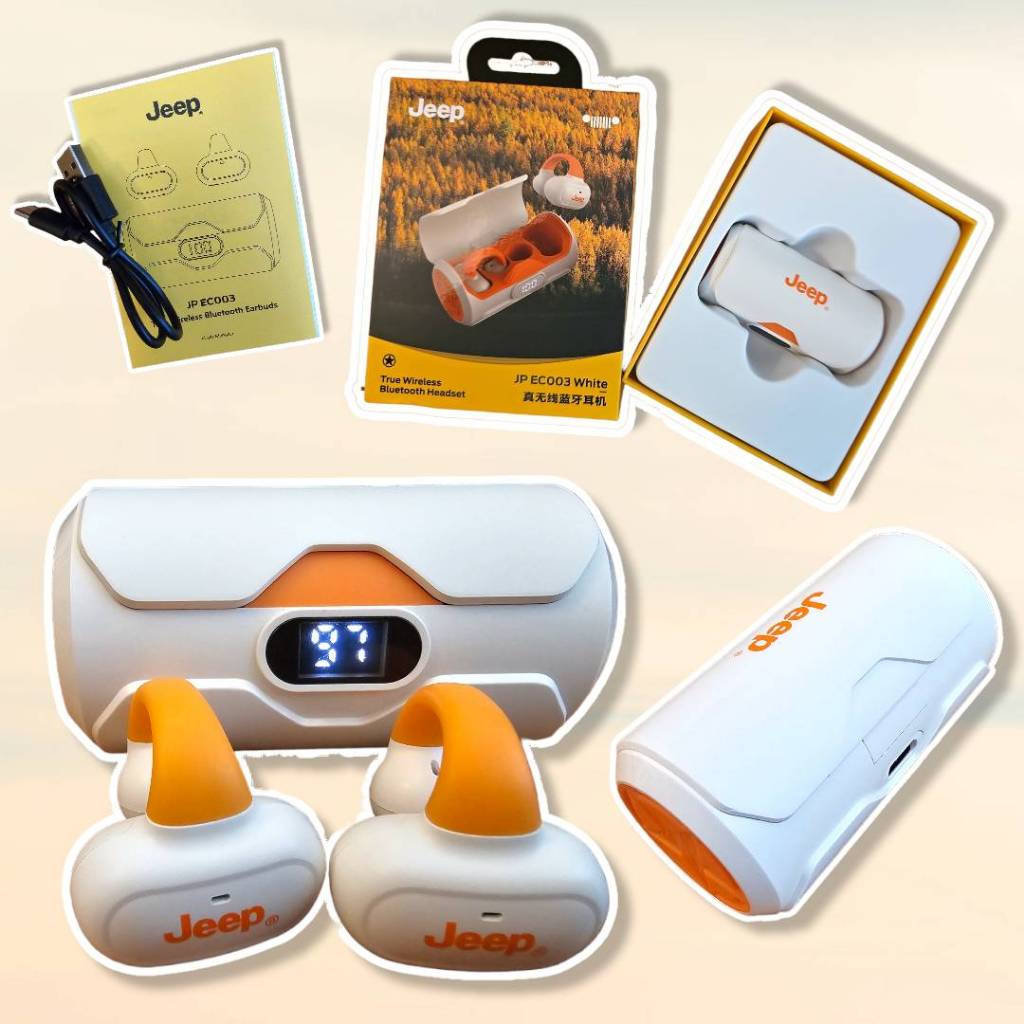 JEEP - JP EC003 White ( True Wireless Bluetooth Headset ) 真无线蓝牙耳机