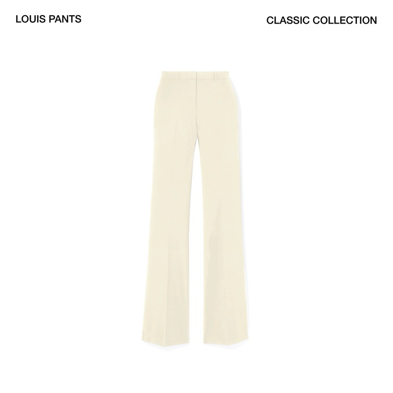 Louis Pants (Ivory) กางเกงขายาวเอวสูงสีครีม