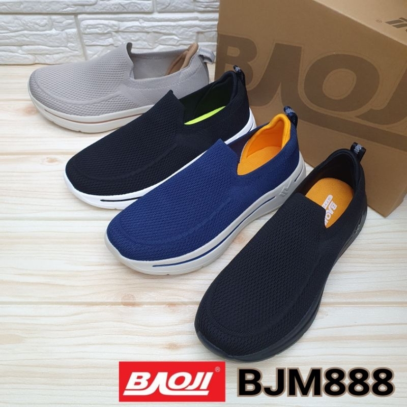 Baoji BJM888 รองเท้าผ้าใบชายแบบสวม รองเท้าสลิปออน ไซส์ 41-45