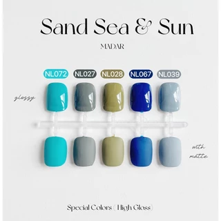 Madar ยาทาเล็บ [Special Colors] Sand Sea & Sun สีเจลไม่ต้องอบ High Gloss ขนาด 7 ML.