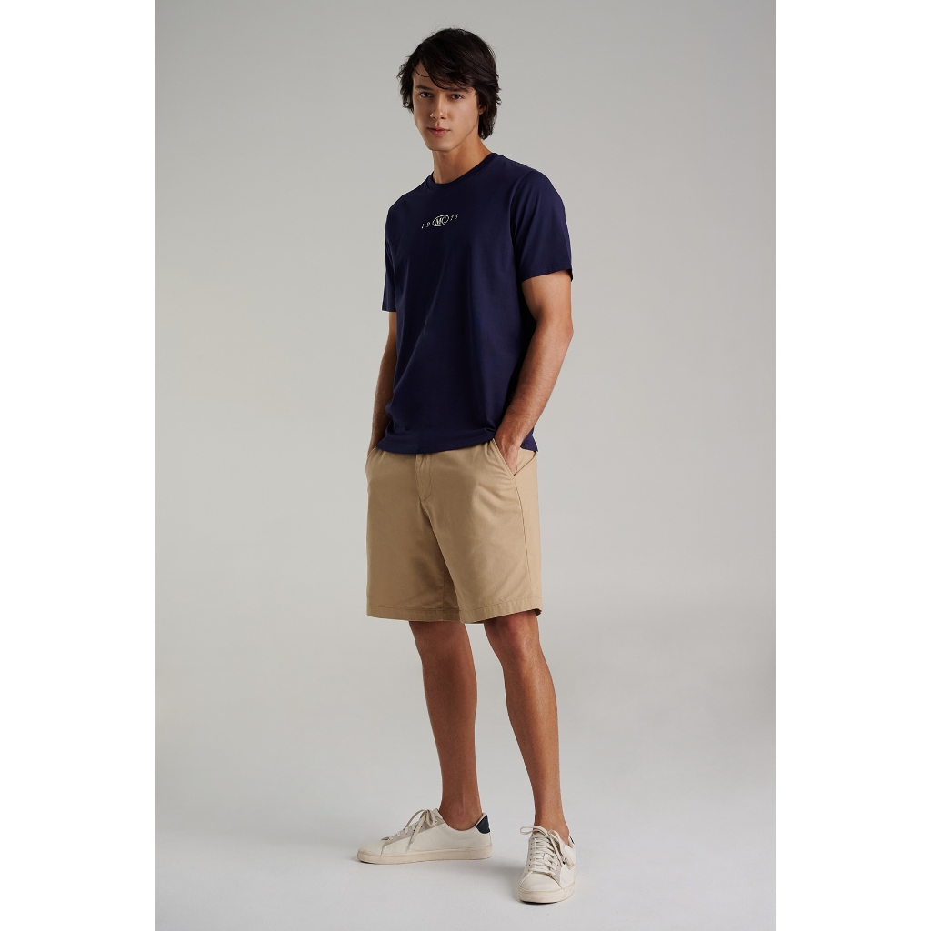 Mc jeans เสื้อยืดแขนสั้นผู้ชาย คอกลม สีน้ำเงิน MTTZ785
