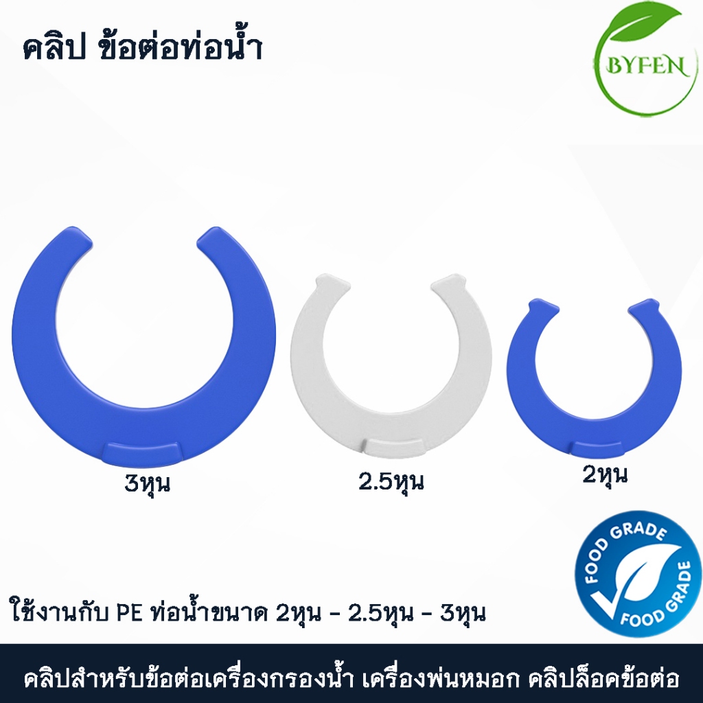 คลิปล็อค คลิปข้อต่อ ขนาด 2 หุน 2.5หุน และ 3 หุน คลิปสำหรับข้อต่อ เครื่องกรองน้ำ