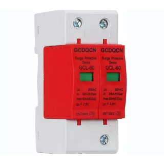 GCDQCN 🔥พร้อมส่งจากไทย🔥SPD ป้องกันฟ้าผ่า2P AC385V 20KA/40KA/60KA ไฟกระชากสำรับโซล่าเซลล์AC ป้องกันแสงอาทิตย์