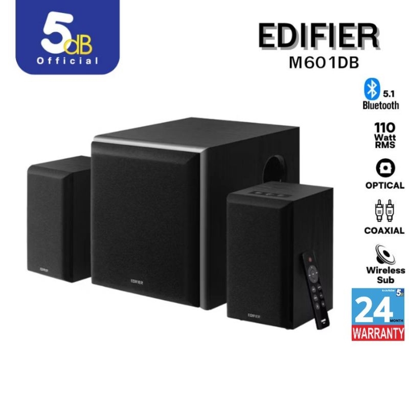 ลำโพง EDIFIER M601DB Wireless Subwoofer Bluetooth V5.1 ลำโพงบูลทูธ  รับประกันศูนย์ไทย 24เดือน