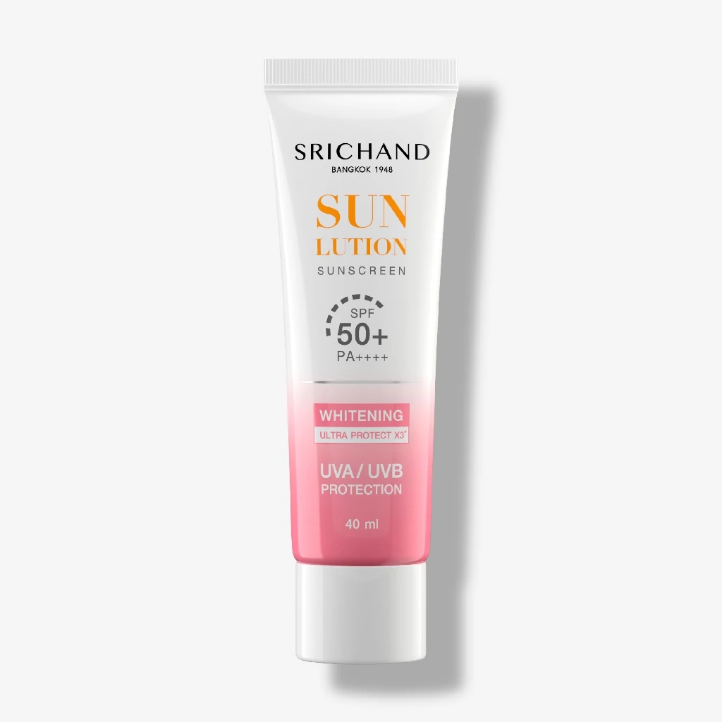 SRICHAND กันแดดสกินแคร์ สูตรผิวขาวกระจ่างใส ซันลูชั่น สกิน ไวท์เทนนิ่ง ซันสกรีน เอสพีเอฟ 50+ พีเอ++++ 40 มล. thumbnail 7