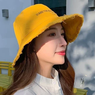 048 หมวกบักเก็ตผู้ใหญ่กักตัวอักษรหมวกแฟชั่นมาใหม่สำหรับฤดูร้อนกันแดดได้ดี 048#