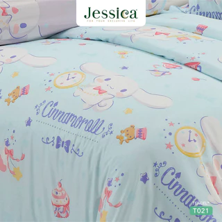 Jessica Tencel T021 Cinnamoroll Sanrio ชินนามอโรล เจสสิก้า ลายลิขสิทธิ์แท้ ชุดเครื่องนอน ผ้าปูที่นอน ผ้านวม