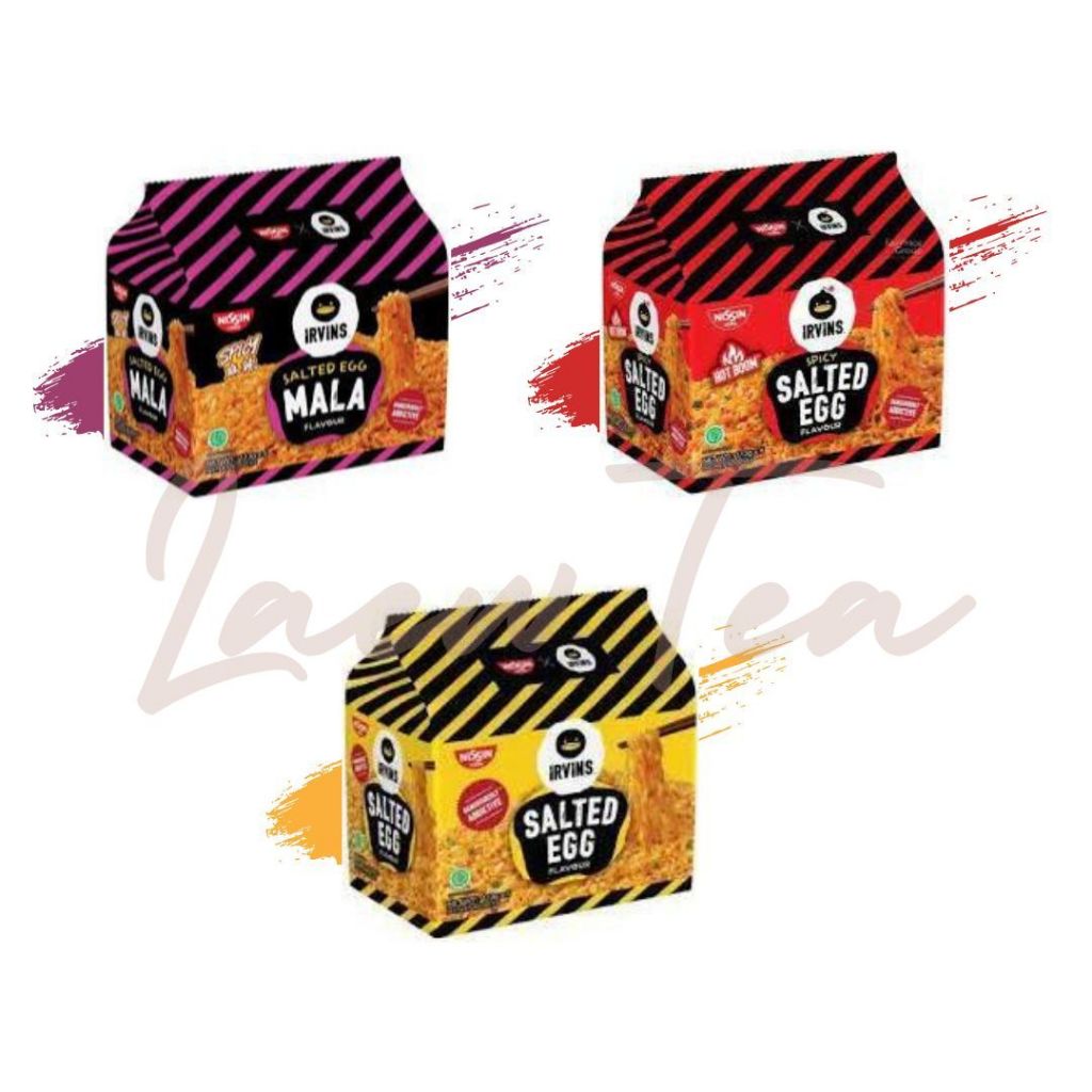 บะหมี่กึ่งสำเร็จรูป NISSIN x IRVINS Salted Egg Instant Noodle Pack 565 กรัม มี 3 รส สินค้ามีฮาลาล จา