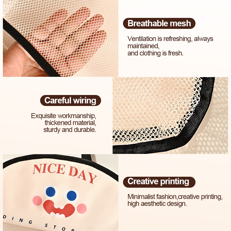 ถุงตาข่าย ซองเก็บของ กระเป๋าเก็บแบบแขวน กระเป๋าจัดเก็บชุดชั้นใน ระบายอากาศ กันความชื้น - รูปที่ 4