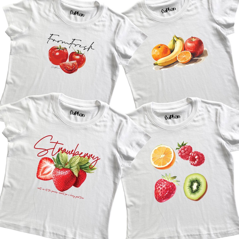 💥chicchi.cshop | เสื้อครอปbabyte fruitfarm น่ารักมาก สดใสสุดๆ พร้อมส่ง