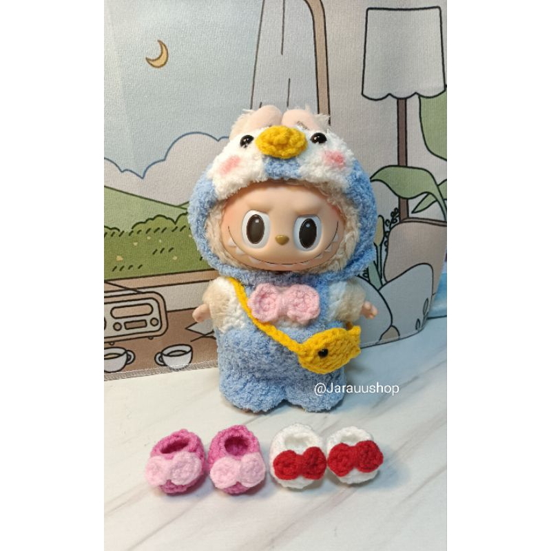 รองเท้า labubu macaron รุ่น โบว์