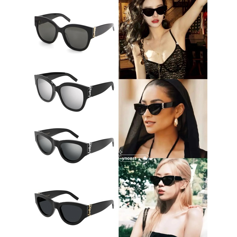 SAINTLAURENT แว่นกันแดด YSL ตัวอักษร Interleaved SL M95/F M94/F แว่นกันแดด