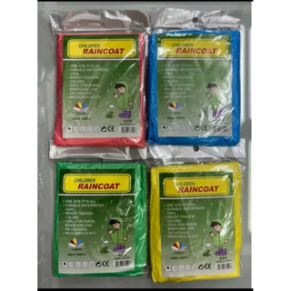 เสื้อกันฝนเด็ก ยกโหล 12 ตัว มีหมวกพร้อมเชือกรูด แขนจั๊ม คละส…