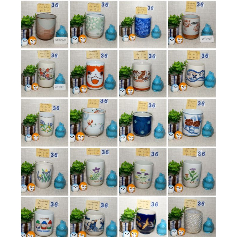 กระถางต้นไม้ กระถางแคนตัส กระถางต้นไม้จิ๋ว เซรามิคญี่ปุ่น กระถางเจาะรู stock 36