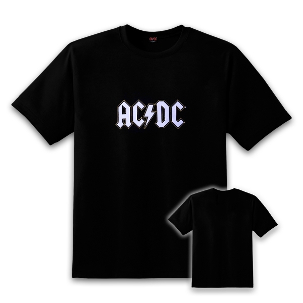 BLAXROXX | AC/DC WHITEFONT | [ACDC0009-FONTWHITE] | เสื้อยืดคอกลม แขนสั้น | สกรีนลายคมชัด ไม่หลุดลอก | Cotton100%