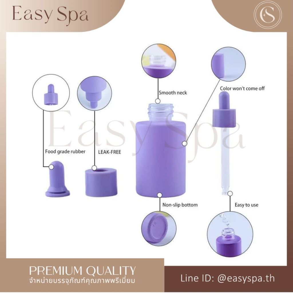 (โค้ดสุดคุ้ม!) คละสีได้ ขวดเซรั่ม ขวดดรอปเปอร์ ขวดหยดเซรั่ม Dropper ขนาด 30ml 30ml Glass Dropper Bottle ขวดแก้วใส่เซรั่ม
