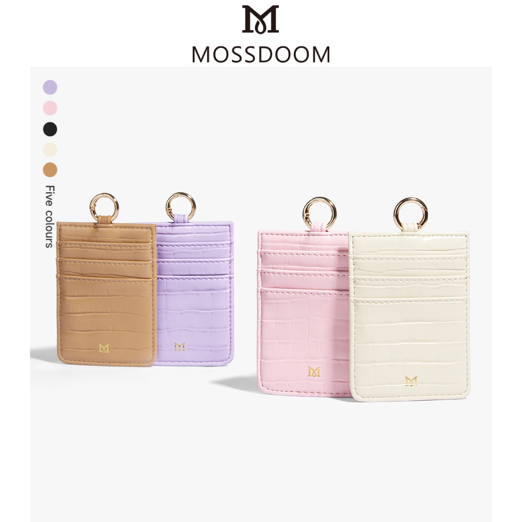 MOSSDOOM สล็อตแบบพกพาหลายชั้นช่องเสียบการ์ดของผู้หญิงผู้ถือบัตรขนาดเล็ก