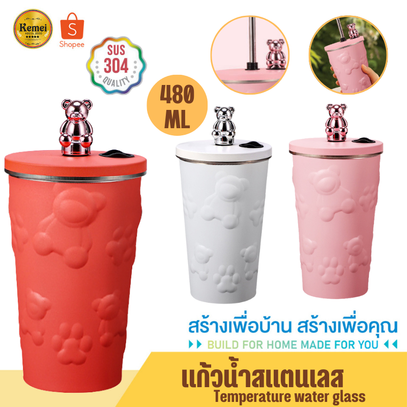 แก้วน้ำ 600/480ML แก้วเก็บความเย็น แก้วน้ำสแตนเลส แก้วน้ำร้อน แก้วกาแฟ