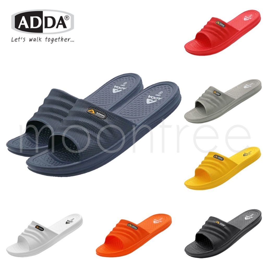 🔥ADDA 53M01 รองเท้าแตะ รองเท้าลำลอง สำหรับผู้ชาย ไซส์ 7-10 สี ดำ เทา กรม ส้ม แดง เหลือง ขาว Moontree
