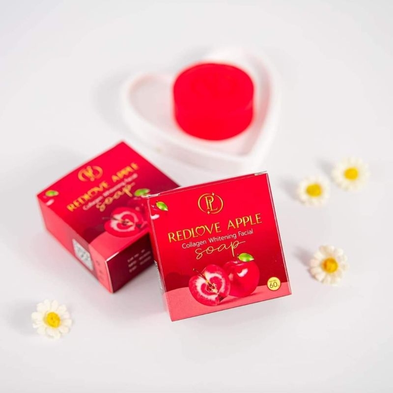 PL REDLOVE APPLE Collagen Soap สบู่ล้างหน้า เรด เลิฟ แอปเปิ้ล