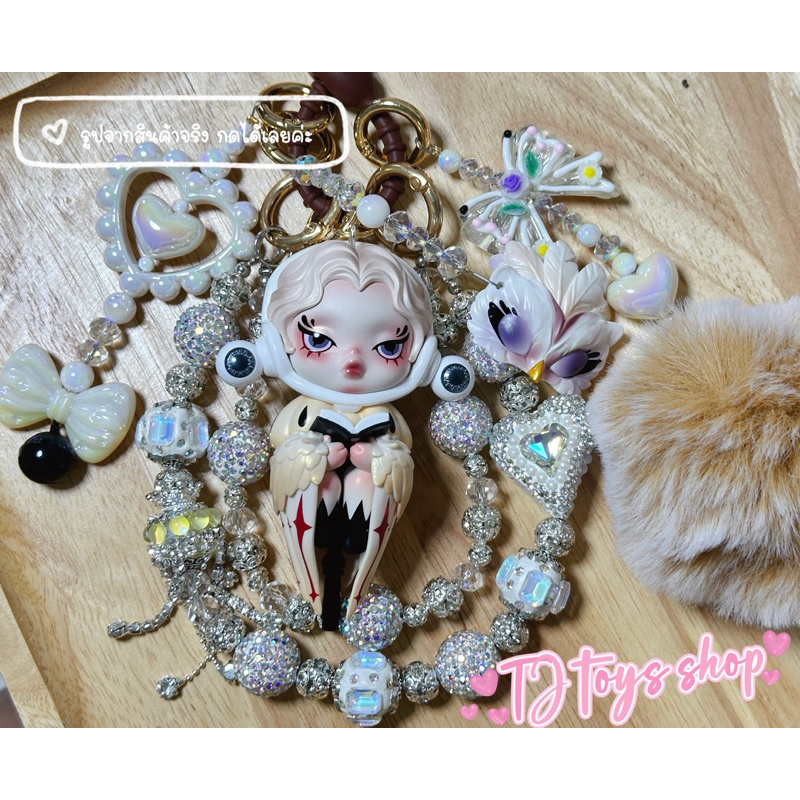 พวงกุญแจ Diy พร้อมส่ง น้องskull pandaสุดน่ารัก โมเดลแท้