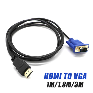 ร้านอยู่ที่ไทย ต่อทีวี！！สายแปลง HDMI to VGA 1/1.8/3เมรต รองรับ Full HD 1080p โปรเจคเตอร์ หน้าจอแสดงผล