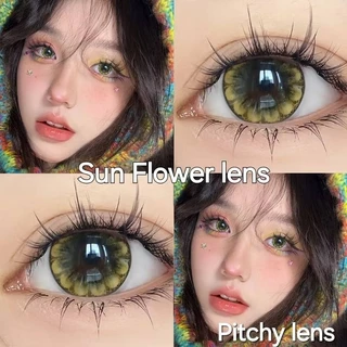 คอนแทคเลนส์ มี อย.ไทย รุ่น Sun Flower ลายดอกไม้ พร้อมส่ง มี สีเทา/ตาล มีค่าสายตา (0.00)-(-10.00) รายเดือน