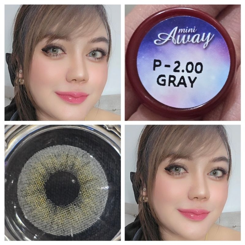 คอนแทคเลนส์ สาย ฝอ. รุ่น Mini Away มี สีเทา/ตาล มีค่าสายตา (0.00)-(-6.50)