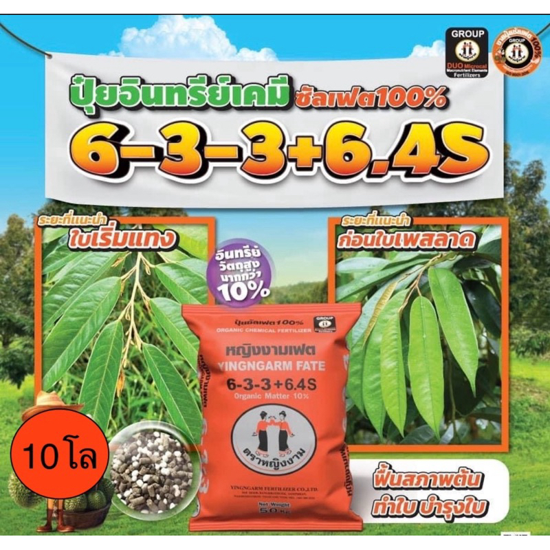 ปุ๋ยหญิงงาม 6-3-3 *แบ่งขาย 10โล