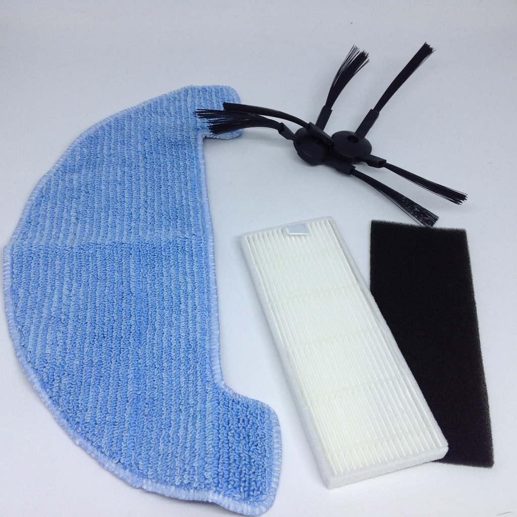 อุปกรณ์ อะไหล่​ หุ่นยนต์ดูดฝุ่น แปรงปัดข้าง side brush แผ่นกรองฝุ่น HEPA ผ้าม็อบ ถูพื้น for Mister Robot HYBRID ทุกรุ่น