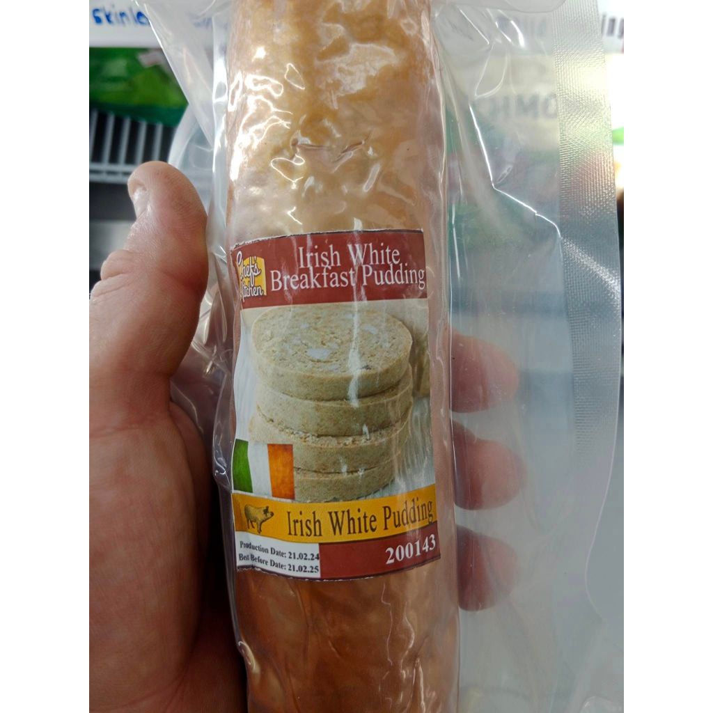 CHEF'S KITCHEN Homemade Irish White Pudding * 700g 2 PACK * INC. POLY BOX AND FROZEN GEL PACK / 350g