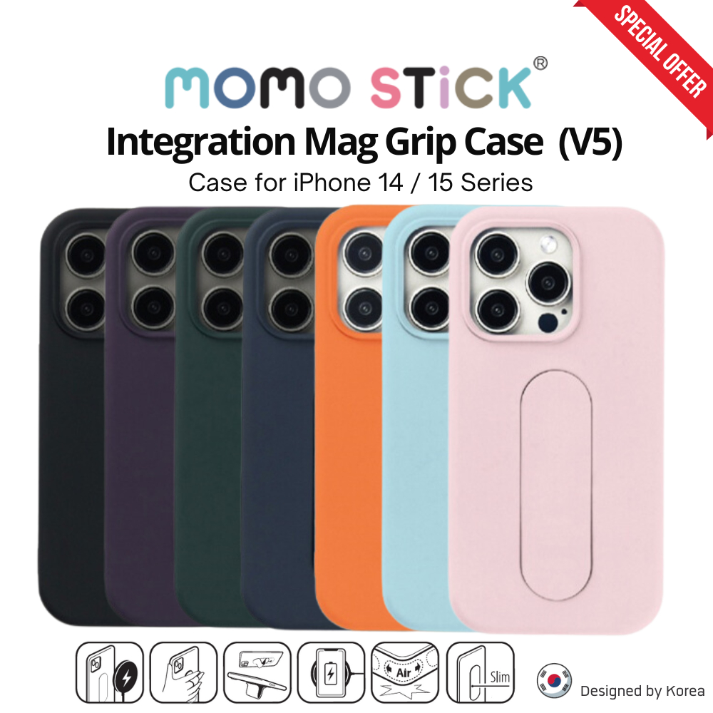 MOMOSTICK® Integration Mag Grip Case เคส สำหรับ iPhone  14 Pro I 15 I 15 Plus I 15 Pro I 15 Promax