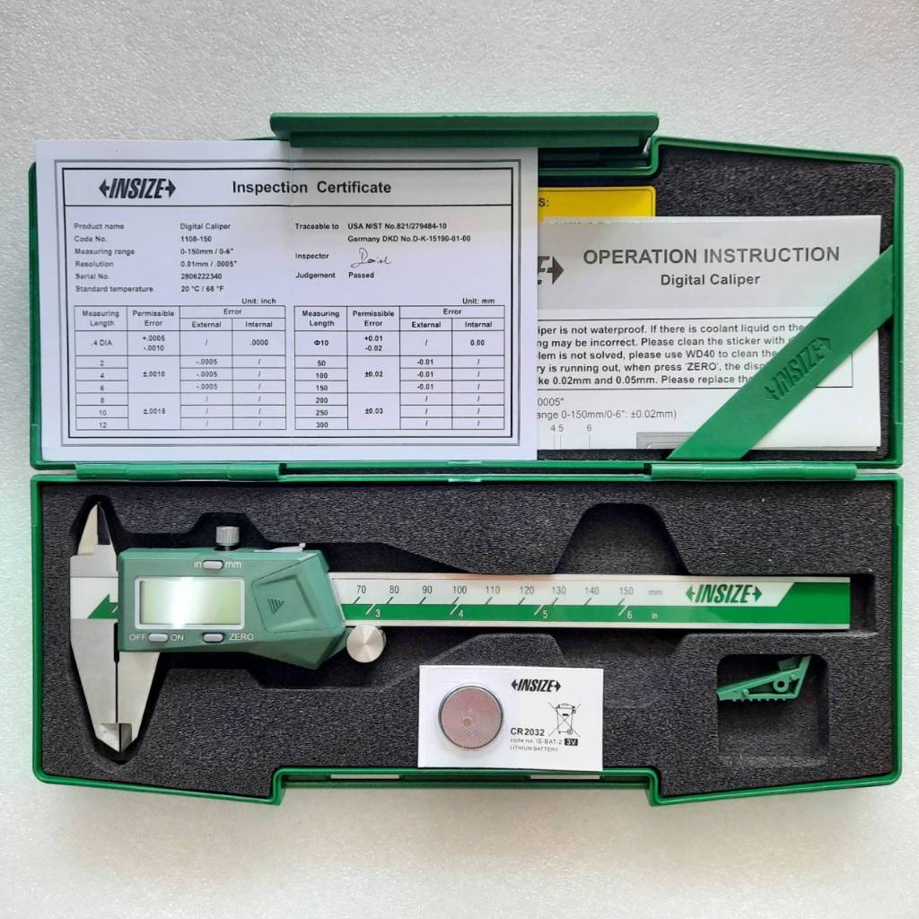 เวอร์เนียร์ดิจิตอล 6, 8, 12 นิ้ว Vernier Digital Caliper INSIZE อินไซส์ 1108-150 1108-200 1108-300
