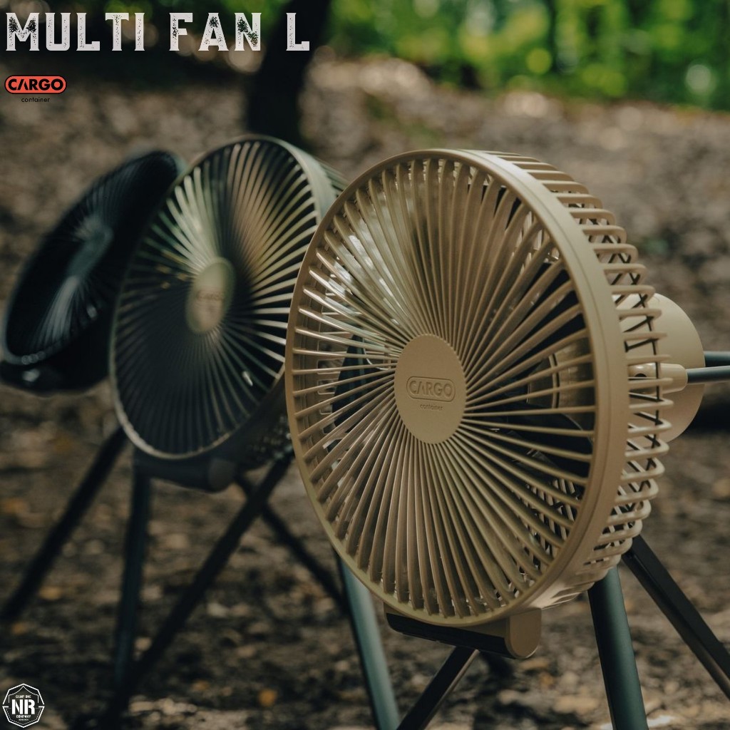 CARGO CONTAINER MULTI FAN M, MULTI FAN L พัดลม ไร้สาย แบตในตัว พกพาสะดวก พร้อมกล่องเก็บ by Jeep Camping