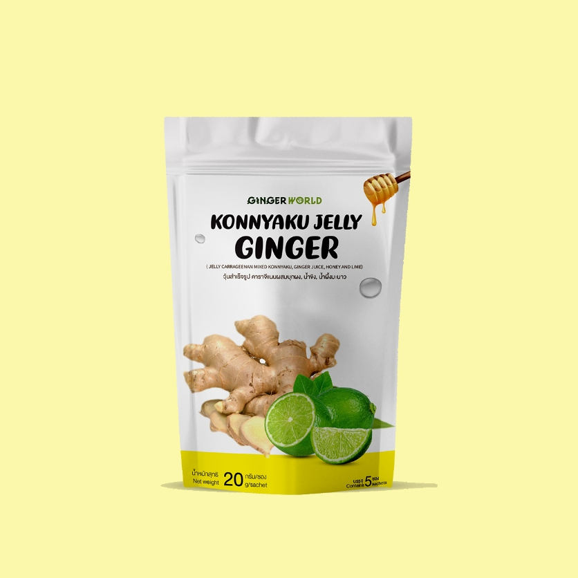 เยลลี่ขิงน้ำผึ้งมะนาว Konnyaku jelly ginger