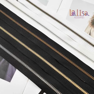 ซิปฟันโลหะไม่ขึ้นสนิม เส้นละ1 หลา(90 เซ็น)ไม่ตัดแบ่งแจ้งในแชท (Alloy)zipper(E-1-B,C,D,WH-0251)