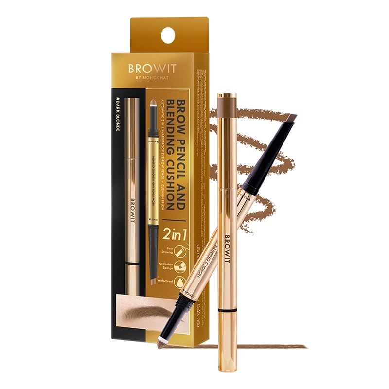 Browit บราวเพนซิลแอนด์เบลนดิ้งคูชั่น 0.16+0.45g (เครื่องสำอาง,ที่เขียนคิ้ว,ดินสอเขียนคิ้ว)