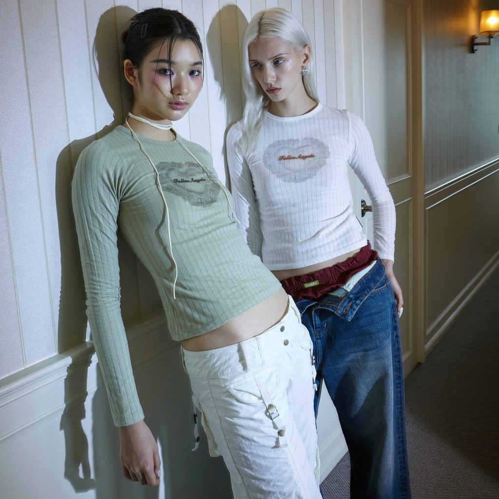 fallen angels HEART LONG-SLEEVES