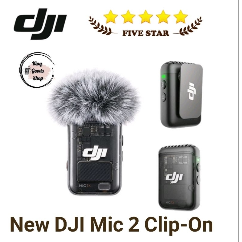 👍New DJI Mic 2 Clip-On Transmitterใช้ 2.4 กิกะเฮิร์ตซ์ บลูทูธตัวรับแบบคู่ช่องกล้อง DJI Osmo Pocket 3,Action4ศูนย์ไทย