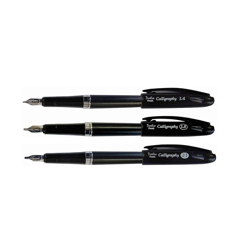 ปากกาหมึกซึมหัวตัด Pentel Arts Tradio Calligraphy Pen 1.4 / 1.8 / 2.1 mm.