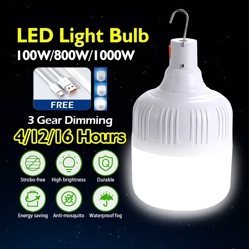 หลอดไฟ LED HighBulb หลอดไฟปิงปอง LED ขั้วE27 หลอดไฟ หลอดไฟLED 100W 800W 1000W ประหยัด กินไฟน้อย ให้แสงสว่างมากกว่าหลอดธร