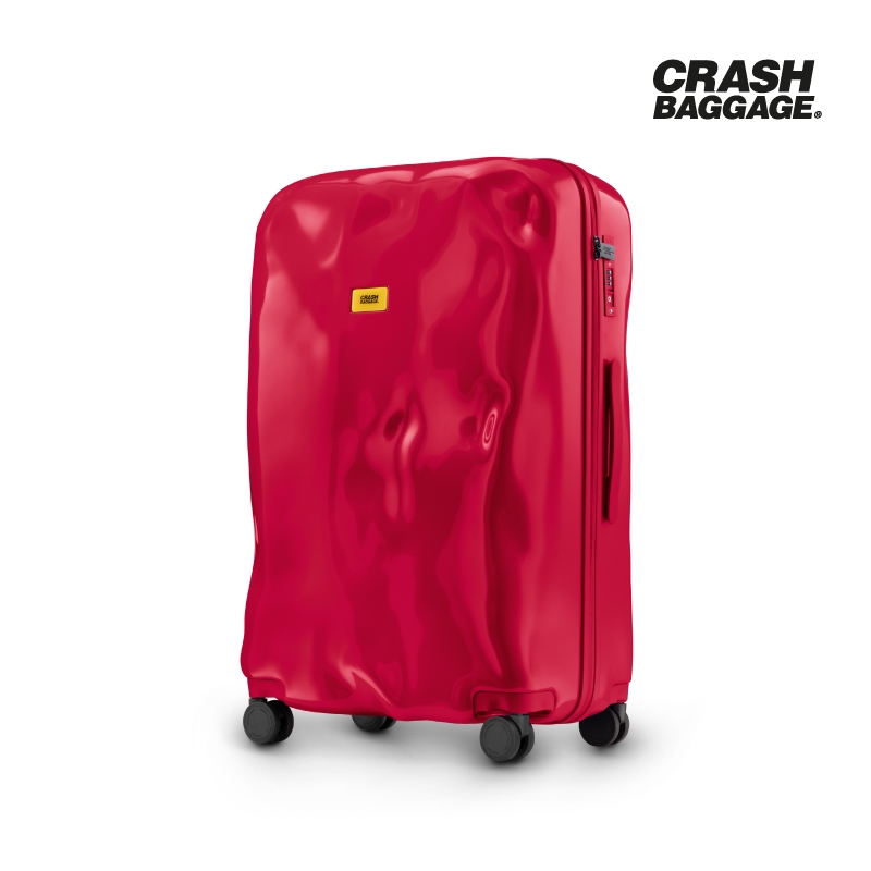 CRASH BAGGAGE กระเป๋าเดินทาง รุ่น TONE ON TONE สีแดง ขนาด 31.1" รับประกัน 5 ปี
