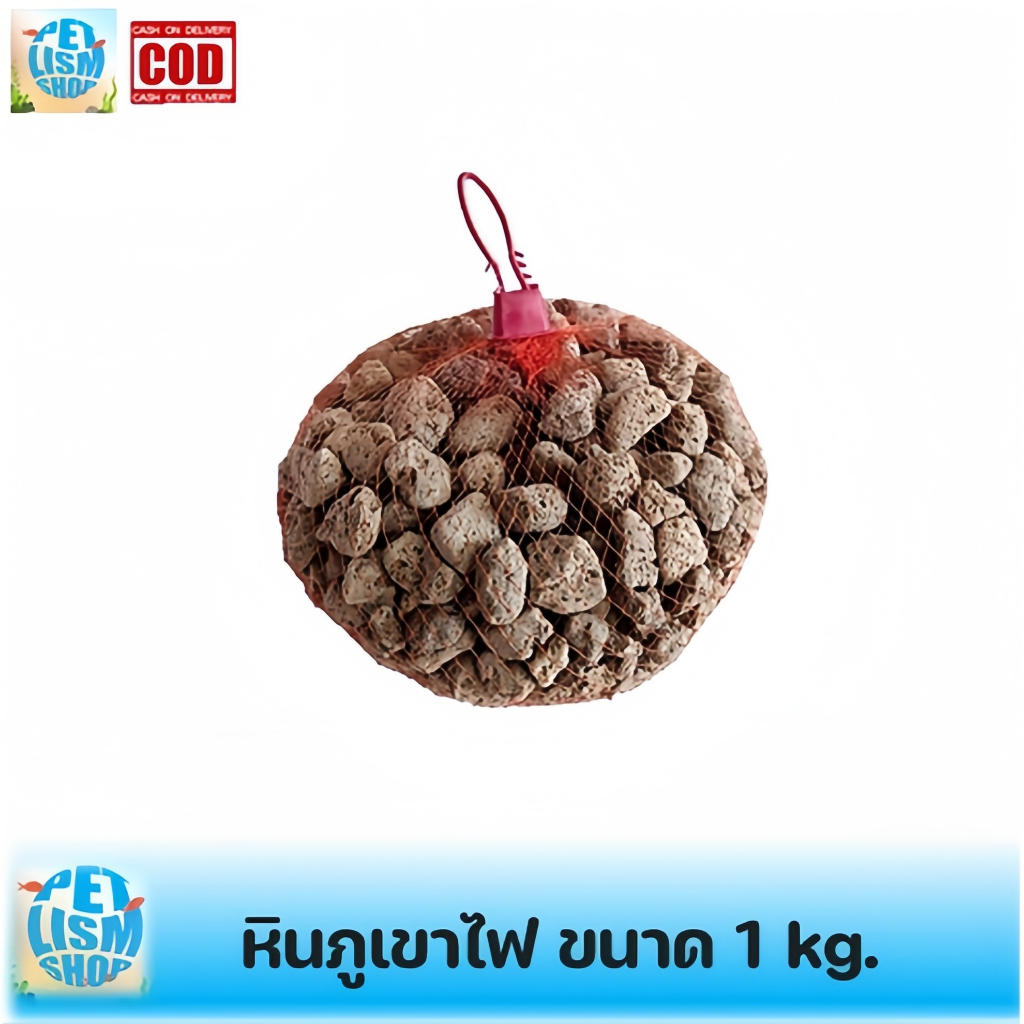 หินภูเขาไฟ 1 KG และหินลาวา วัสดุกรองจากธรรมชาติ ช่วยดูดซับสารพิษ สารแอมโมเนีย ไนไตรต์ ไนเตรต มีรูพรุนสูง